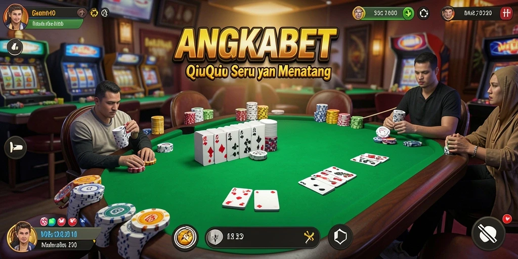 Tampilan gameplay seru dari ANGKABET saat bermain QiuQiu.