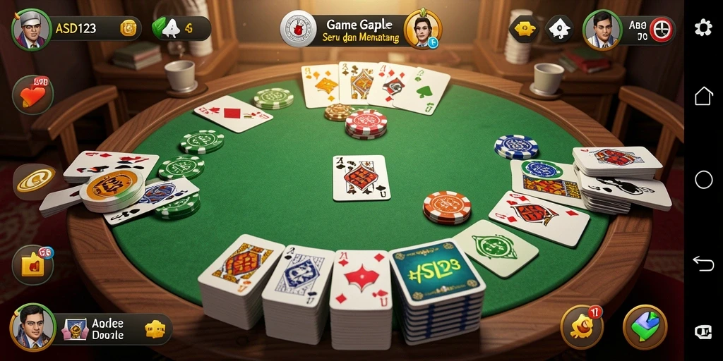 Tampilan gameplay Gaple yang menarik dan interaktif.