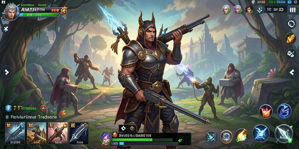Tampak seru dari gameplay <strong>AVATAR808</strong> dengan pertempuran strategi yang intens.
