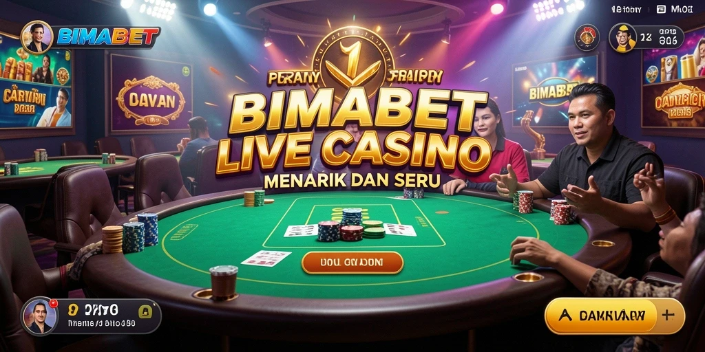 Gameplay Live Casino BIMABET yang realistis dan interaktif.