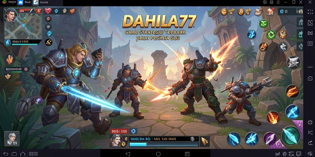 Tampilan gameplay menarik di DAHLIA77 dengan pertempuran strategis.
