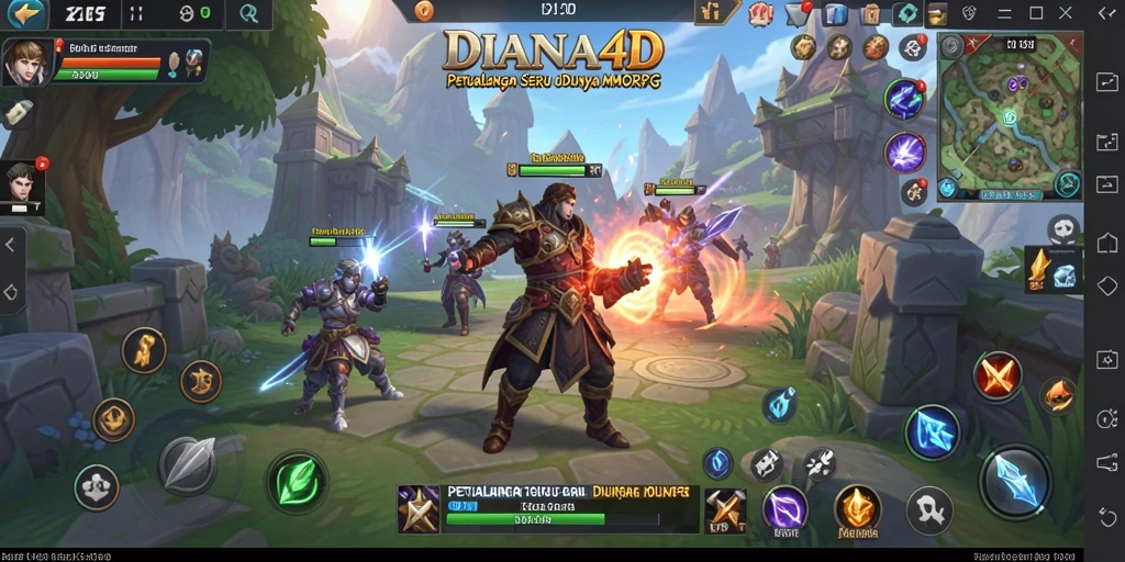 Screenshot gameplay DIANA4D yang menampilkan aksi pertarungan seru.