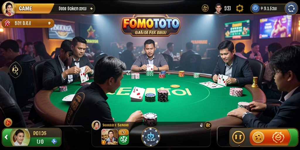 Tampilan gameplay FOMOTOTO yang seru dan mendebarkan.