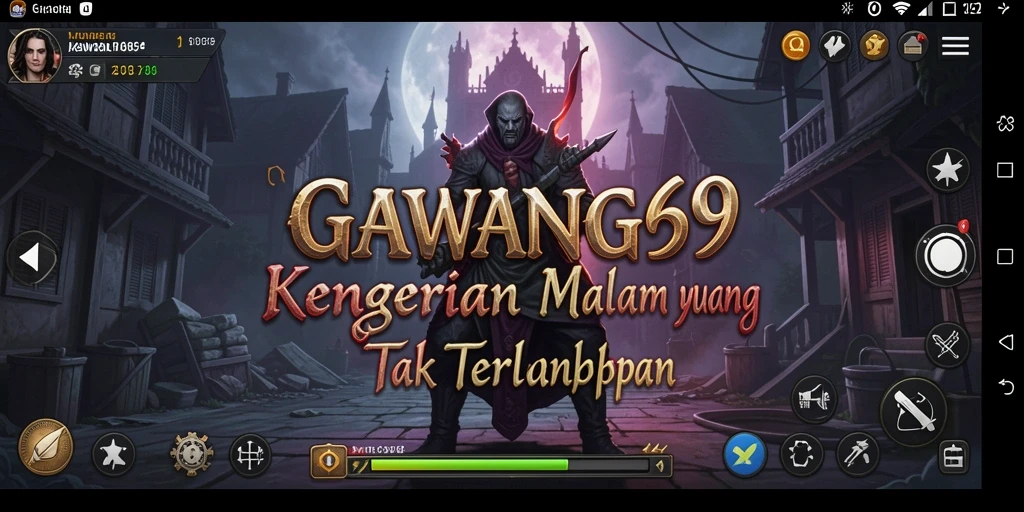 Screenshot menampilkan suasana menyeramkan dalam gameplay GAWANG69.