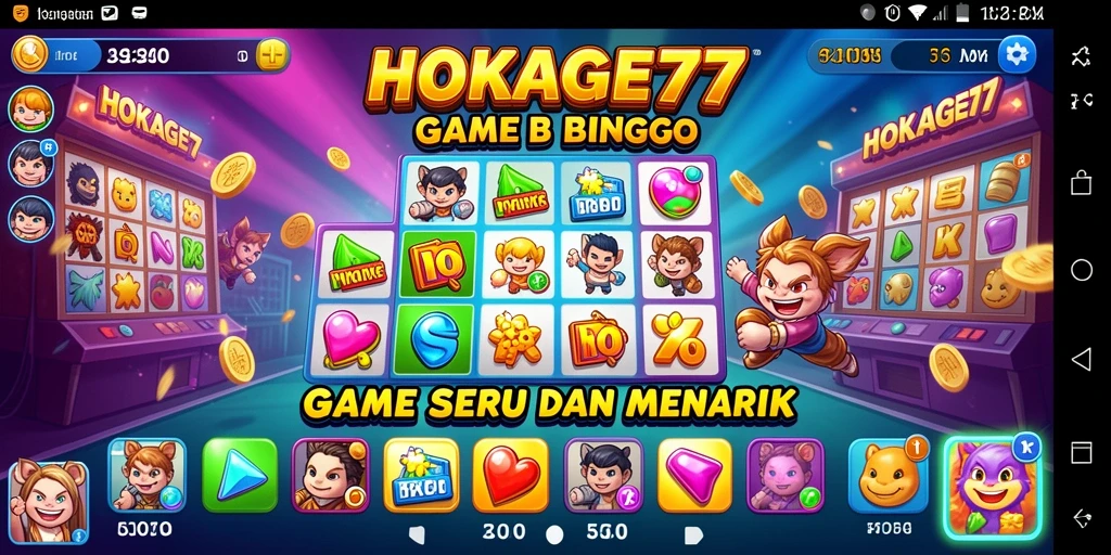 Tampilan gameplay Bingo yang seru di HOKAGE77.