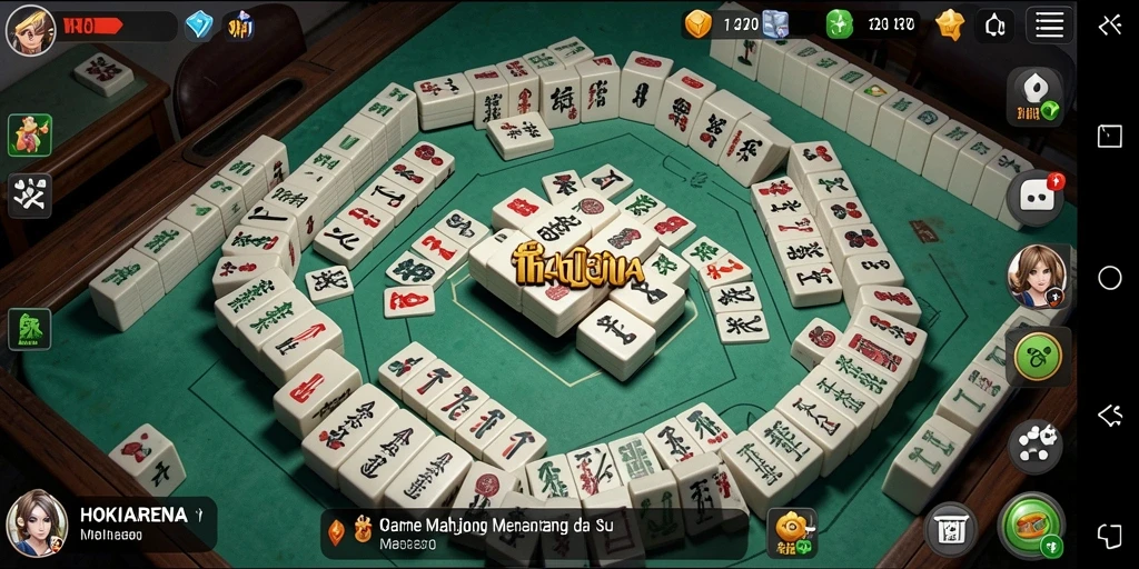 Tampilkan gameplay HOKIARENA dengan ubin Mahjong yang menantang.