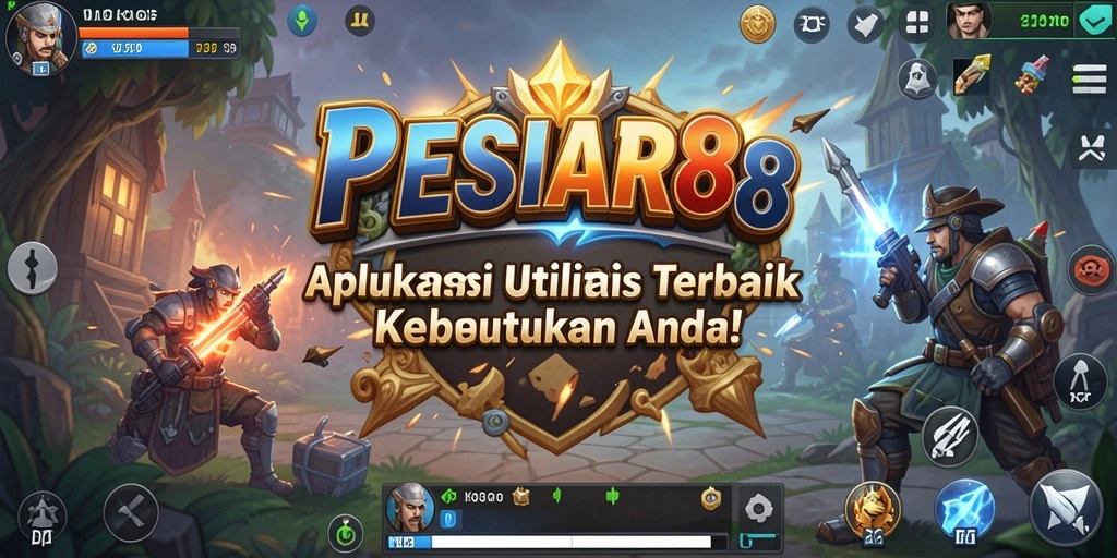Tampilan antarmuka utama PESIAR88 yang user-friendly dengan fitur utilitas lengkap.