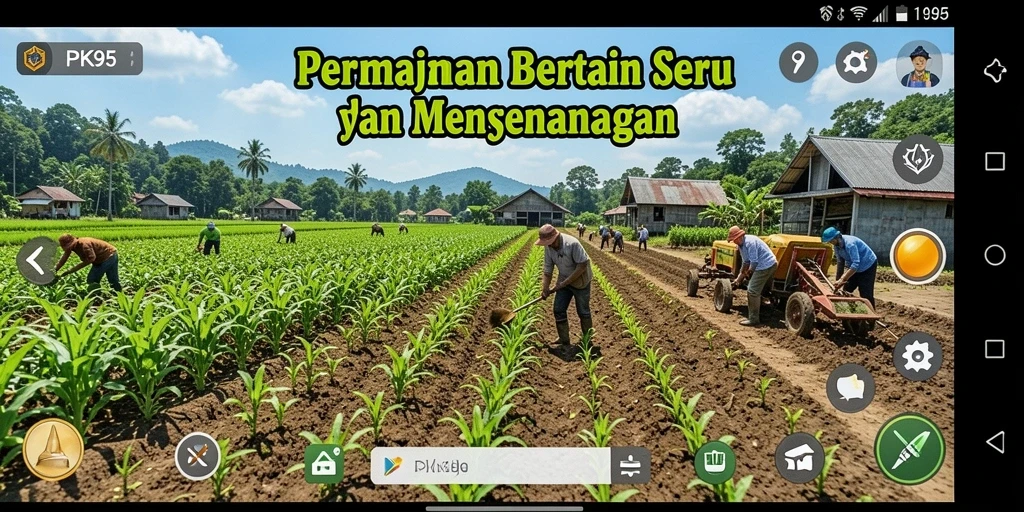 Menampilkan gameplay seru dan pengalaman bertani di PK95.