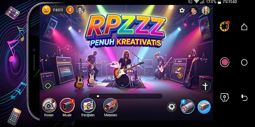 Screenshot menunjukkan gameplay seru RPZZZ dengan tampilan menarik.