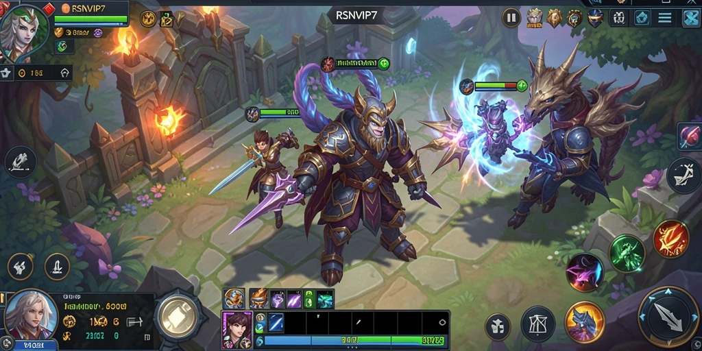 Screenshot utama menampilkan aksi seru dalam permainan MMORPG RSNVIP7.