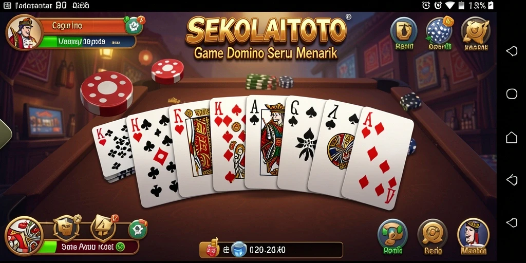 Tampilan gameplay SEKOLAHTOTO yang menarik dalam permainan domino