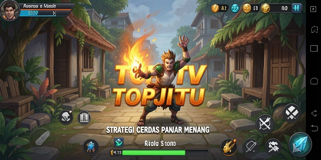 Tampilan menarik dari gameplay TOPJITU yang menantang.