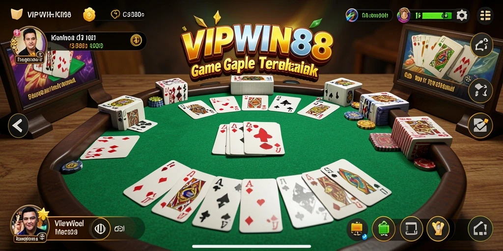 Screenshot gameplay <strong>VIPWIN88</strong> menampilkan suasana seru permainan Gaple.