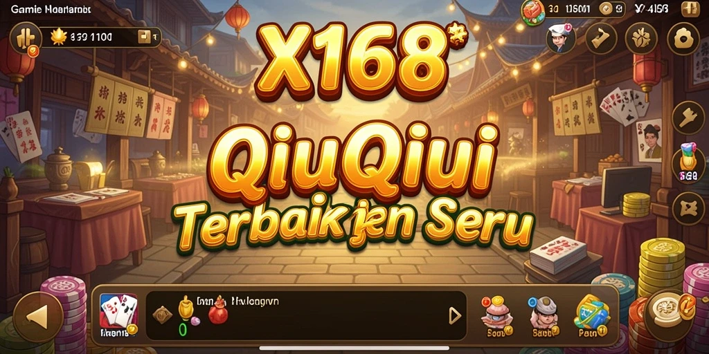 Tampilan gameplay seru dalam permainan QiuQiu X168.